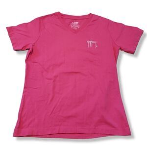 Guy Harvey Top Size Medium Graphic Tee T-Shirt V-neck Marlin Shark Fish Bright